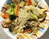 簡単カルビクッパ風味豚こま大根青椒肉絲風作り方17写真
