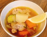 手羽元とふんだん野菜のハーブスープ作り方8写真