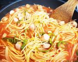 ピリ辛っ ﾟДﾟ)ワンポットナポリタン☆作り方6写真