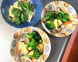 根菜茄子肉なし甘辛酢炒め味温野菜サラダ作り方8写真