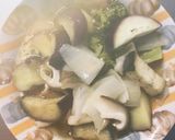 根菜茄子肉なし甘辛酢炒め味温野菜サラダ作り方15写真