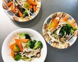 全てレンジ簡単ハンバーグたれ炒味野菜炒め作り方10写真