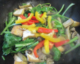 小松菜と厚揚げ・豚肉で中華風甜麺醤炒め♪作り方7写真
