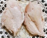 簡単しっとり！レンジで蒸し鶏ほぐし作り方2写真