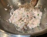 大葉風味のれんこんと鶏ひき肉のはさみ焼き作り方2写真