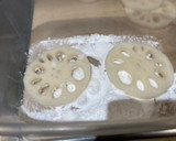 大葉風味のれんこんと鶏ひき肉のはさみ焼き作り方3写真