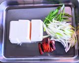 豆富としぐれ煮の薬味鍋作り方2写真