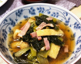 栄養満点！小松菜と厚揚げの煮物作り方5写真
