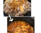 白だしカレーうどん♪豚しゃぶ使用作り方3写真