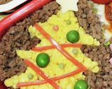 そぼろで彩りクリスマスツリー弁当☆作り方7写真