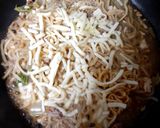 丸ちゃん製麺担々麺で鍋と麺のもんじゃ焼き作り方3写真