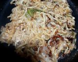 丸ちゃん製麺担々麺で鍋と麺のもんじゃ焼き作り方4写真