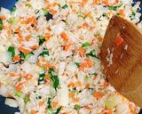 簡単！野菜たっぷりえのきケチャップライス作り方2写真