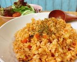 簡単！野菜たっぷりえのきケチャップライス作り方5写真
