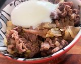 コストコプルコギで温玉すき焼き丼作り方5写真