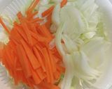 卵でまろやか野菜炒め作り方1写真