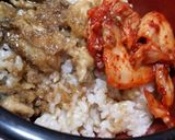 簡単☆牡蠣とキムチの丼作り方7写真