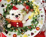 キラキラ魔法のクリスマスプレート犬ご飯作り方40写真
