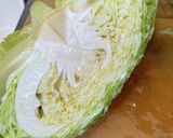 キャベツと#豚コマ。削節昆布出汁の和風鍋作り方4写真