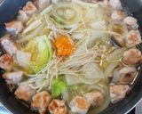 キャベツと#豚コマ。削節昆布出汁の和風鍋作り方8写真