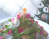 エディブルフラワーとクリスマスツリー♪作り方3写真