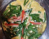 カニカマ入りレンチンニラ玉作り方5写真