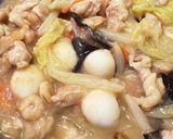 鶏白湯で八宝菜作り方8写真