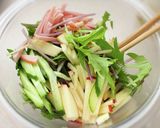 水菜とりんごの爽やかサラダ作り方3写真