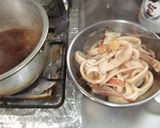 定番　里芋とイカの煮物作り方3写真