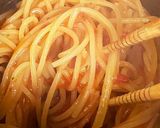 えびせんのトマトクリームパスタ作り方3写真