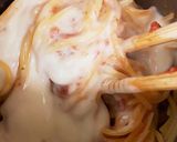 えびせんのトマトクリームパスタ作り方4写真