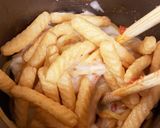 えびせんのトマトクリームパスタ作り方5写真