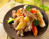 煮込まない♪生姜焼き肉じゃが作り方8写真