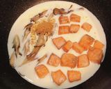 糖尿病レシピ：サーモンのクリームパスタ作り方5写真