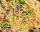 鯖缶とパクチーの東南アジアの食堂風パスタ作り方5写真