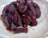 鹿肉de焼きそば作り方1写真