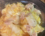 白菜の卵とじとん作り方4写真