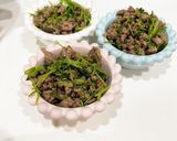 簡単一品。豆苗とお肉の炒め物。作り方3写真