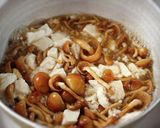 5分！生なめこと豆腐のほわほわ煮作り方3写真