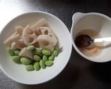 5分であと1品！梅じゃこレンコン作り方1写真