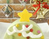 クリスマスツリーのハーフケーキ作り方11写真