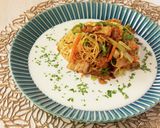 牛乳消費！白いマンドリルカレー焼ビーフン作り方11写真