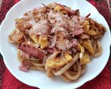 ハムとたまごの焼きうどん♪作り方4写真