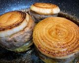 挽き肉の玉ねぎサンドステーキ作り方6写真