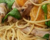 惚れた♪オレンジとサラダ菜のパスタ♪作り方4写真