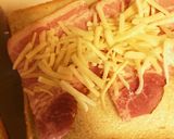 【簡単朝ご飯】限界ベーコンチーズサンド作り方3写真