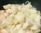 鶏肉のとろろ玉子とじ作り方2写真