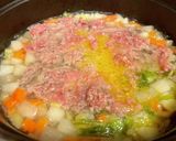 かぶと挽き肉のスープ作り方4写真