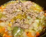 かぶと挽き肉のスープ作り方5写真