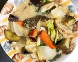 根菜茄子豆乳味噌スープ炒味温野菜サラダ作り方18写真